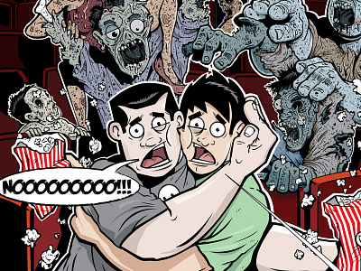 Meat & Potatoes Cover character design characters coloring comic book comic books comics cover design dorks graphic novel inking zombie zombies