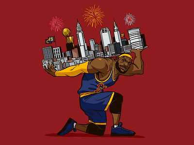 LeBron James illustration for Bleacher Report basketball lebron james nba sports