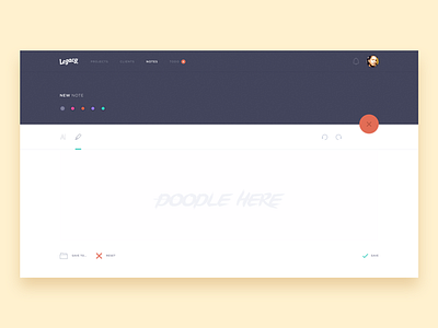 Create note page - Legacy Ai clean design fab legacy material note notes page ui