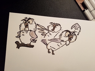 Archimedes Character Study archimedes cartoon character copic disney illustration poses