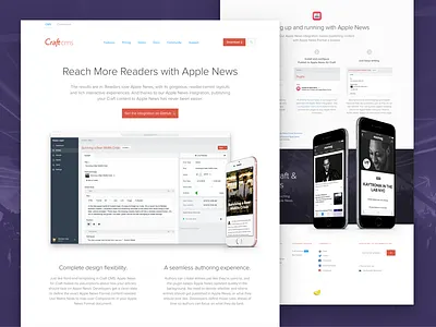 Apple News & Craft apple apple news cms craft ios iphone landing website