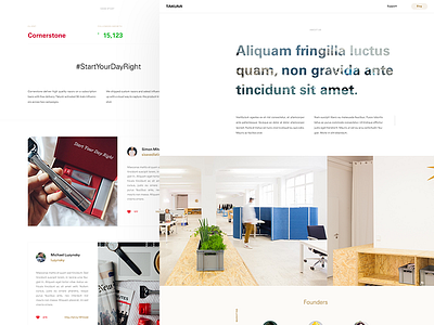 Takumi - Inner Pages clean design home landing page responsive takumi ui ux web website
