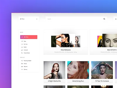 iTunes UI Redesign (with PSD) app apple audio flat free freebie giveaway itunes light music player redesign