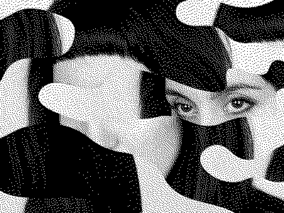 Wavvvvy digital dither portrait