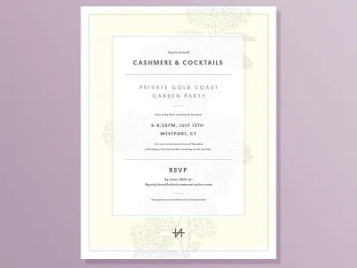 Editors Garden Party Invite Design ct fashion flowers invitations summer