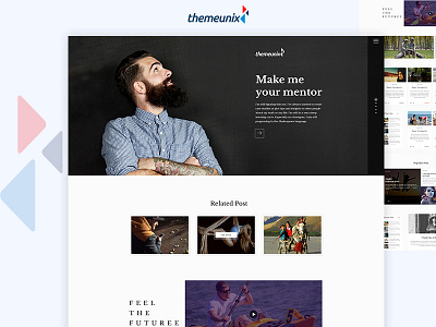 Themeunix Cretive Blog Design blog creative design online psd template ui ux website