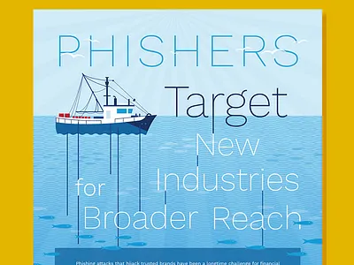 Finished Phishing Infographic Design graphic design illustration infographic nautical phishing scamming tech
