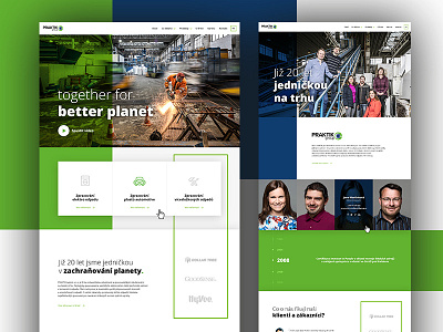 Praktik colors concept flat fullscreen grid layout micro site multiply photography typography website