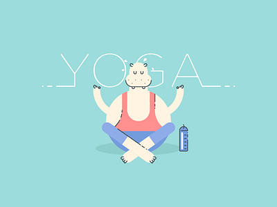 Hipogi character hipo hipopotamus yoga