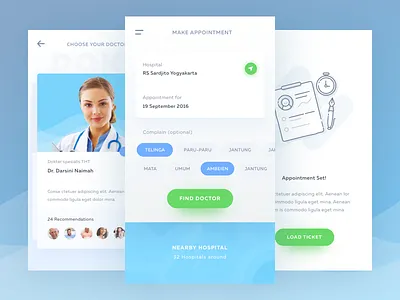 Medical App Exploration appointment cards doctor filter icons illustration ios maps nearby schedule task