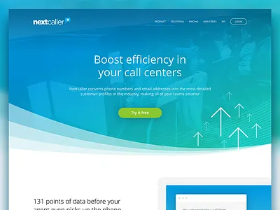 Client Homepage Concept boost call center homepage ui ux website