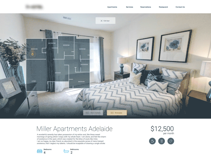 Hotel VR Overview 3d ux ui vr ar website