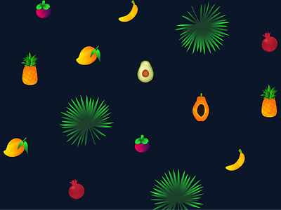 Summer Fruit artwork forest fruit glowing glowingstudio pattern summer tropical vietnam