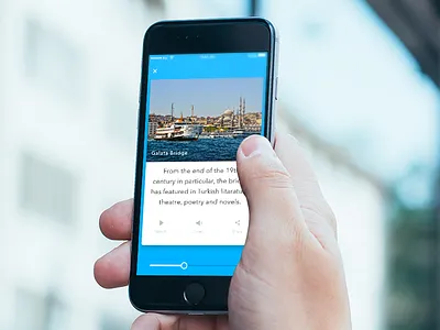 Card UI app brief card city guide ios iphone istanbul slide travel ui ux