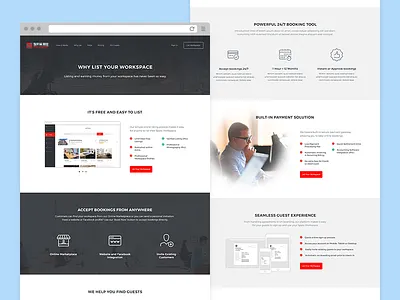 Why List app features landing office product start up ui ux web workspace