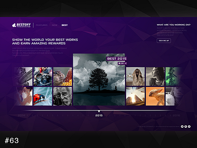 63 Best Of 2015 best of 2015 dailyui gallery landingpage lihe page share slide slidebarr ui web
