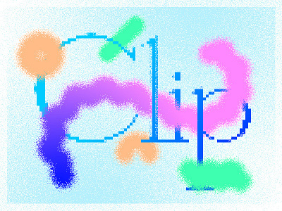 c l i p dissolve grain noise typography vector wiggly