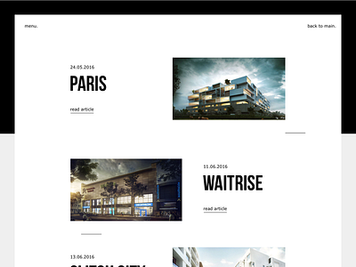 DOT. project .blog page branding colors design interface simple ui ux webdesign work