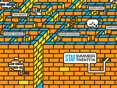 Staf Magazine bricks cover etc eye line maze smoke
