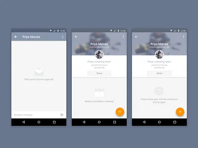 Empty State android calendar empty state illustrations meeting orange