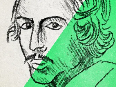 Bernini Spaceranger 012 Test illustration pencilbrush photoshop portrait retrosupply spaceranger