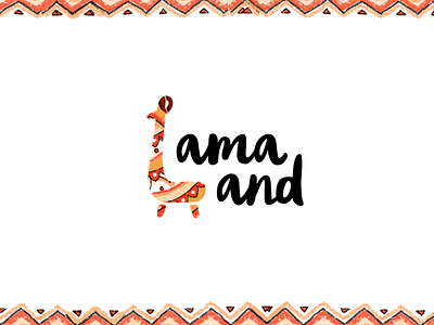 Logotype for "Lama Land" branding logo store