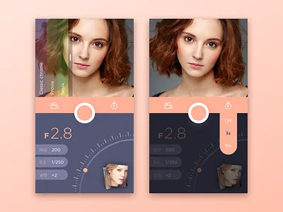 Daily UI #007 - Settings app camera mobile photo product remote shoot