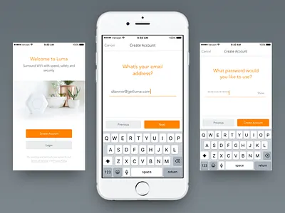 Luma Create Account create account ios sign up ui