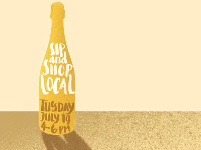 Sip & Shop acrylic brush lettering handlettering lettering