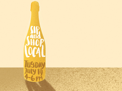 Sip & Shop acrylic brush lettering handlettering lettering