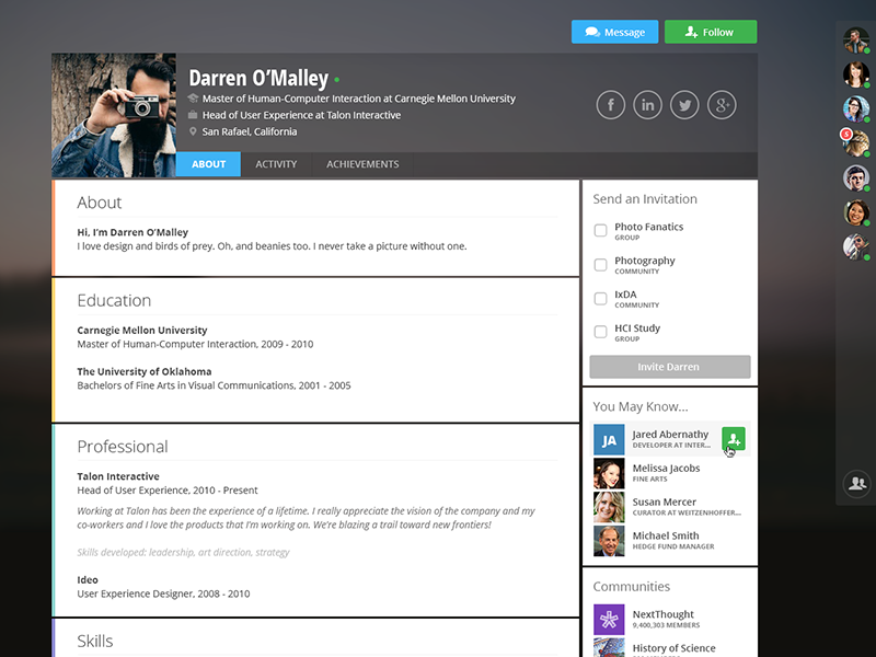 Example of Profile Design