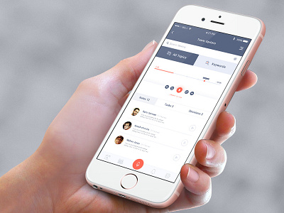 Experiment with UI app clean design flat icon interface ios iphone meeting ui ux