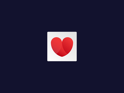 Giving love edwin carl capalla give gradient heart icon logo red simple warmth