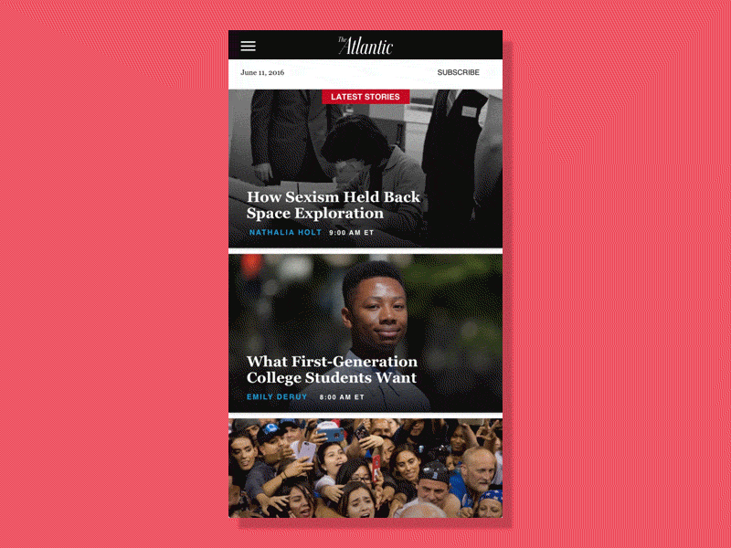 The Atlantic v1 app article concept ios mobile publication redesign ui wip