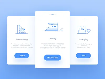 Clothing technology app app blue clothing gui icon illustrator