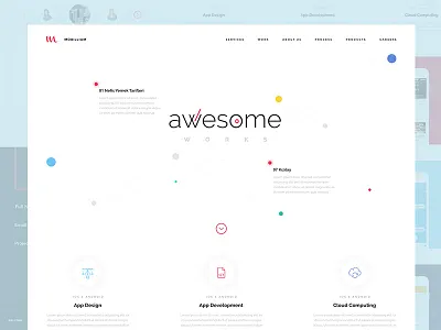 Landing Page WIP accelerator america connection dots eklos flat geometric landing latin minimalist red white