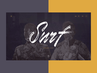 Internet story "Surf" 9may animation art direction design project soika special story war web