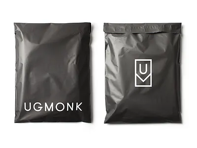 Matte Black Mailers black branding logo mailer matte packaging poly mailer ugmonk