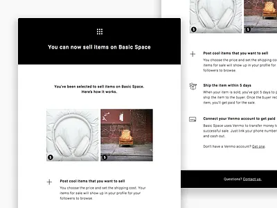 Basic Space Email clean email minimal simple typography web