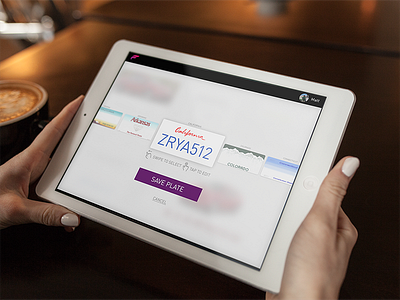 License Plate Editor editor ipad licesne plate swipe tablet