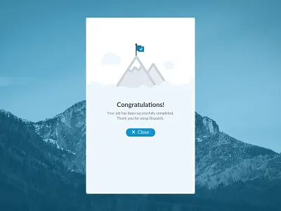 Job Complete confirmation congratulations ios iphone mobile page screen success thank you thanks ui ux