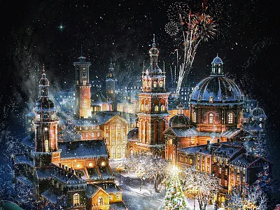 Winter Moments 3d alekscg cgi frost kuskov merry christmas! moment render snow winter