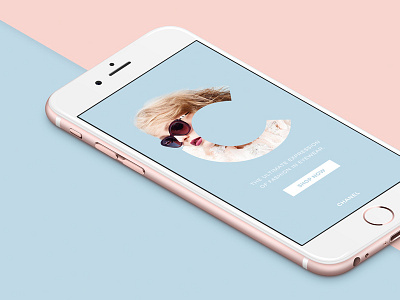 Chanel Ad advertisement chanel minimal mobile photography ui