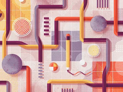 Shape Study abstract background conceptual flow grid layers lines movement pattern shapes texture