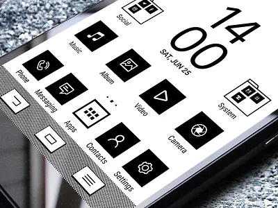 Android '89 android retro theme ui xperia