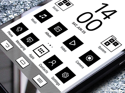 Android '89 android retro theme ui xperia