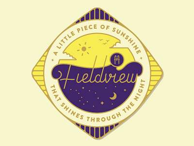 Fieldview Festival enamel pin badge badge enamel festival fieldview pin sunshine