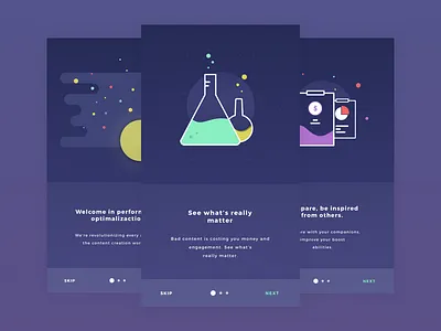 Prediction [iOS] [onboarding] [framer] app content framer illustration insidebakers intro ios onboarding socialbakers