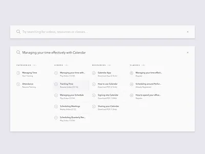 Search Component autocomplete autosuggest download dropdown flat fullscreen list play results search ui