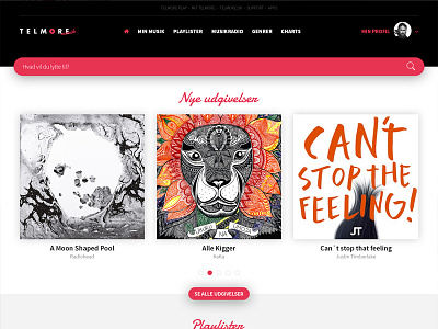 Telmore Musik flat mobile carrier music music player music streaming musik photoshop redesign streaming telmore telmore musik